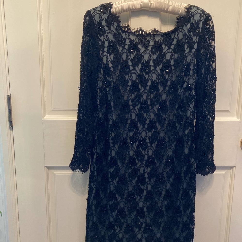 Adrianna Papell beaded lace cocktail dress